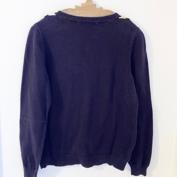 VINTAGE 90s Y2K Argyle Tennis Prep Preppy Sweater - Picture 4 of 6